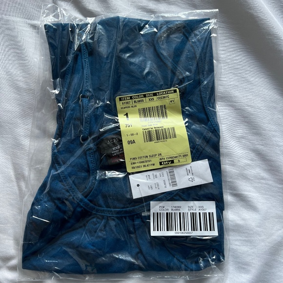 NWT J.Crew limited edition Pima cotton pajama dress size XXS - Picture 2 of 2